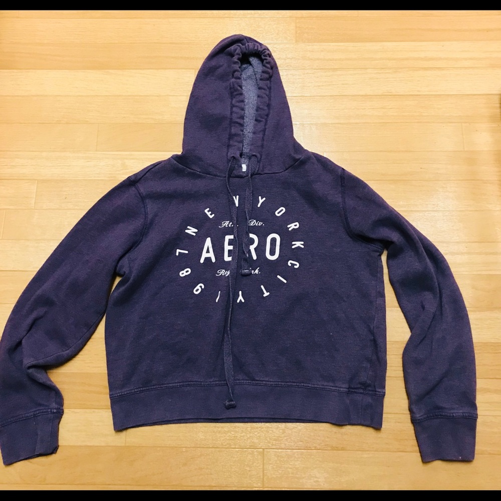 Aeropostale Purple Hoodie Sweater